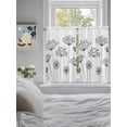 thumbnail image 3 of Black Dandelion Living Room Curtains 2 Panel, Spring Country Modern Minimalist Flower Cafe Window Treatment, Farmhouse Bedroom Bathroom Kitchen Curtains Drapes 104"x54", 3 of 6