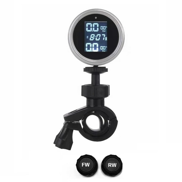 Monitor de presión de neumáticos Universal Motocicleta Pantalla digital a prueba de agua Motocicleta Tomshoo Monitor de presión de neumáticos