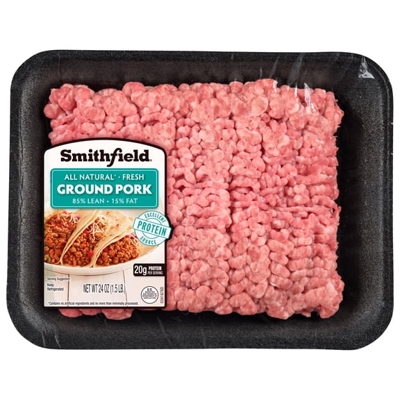 Smithfield All Natural Fresh Ground Pork, 1.5 lb