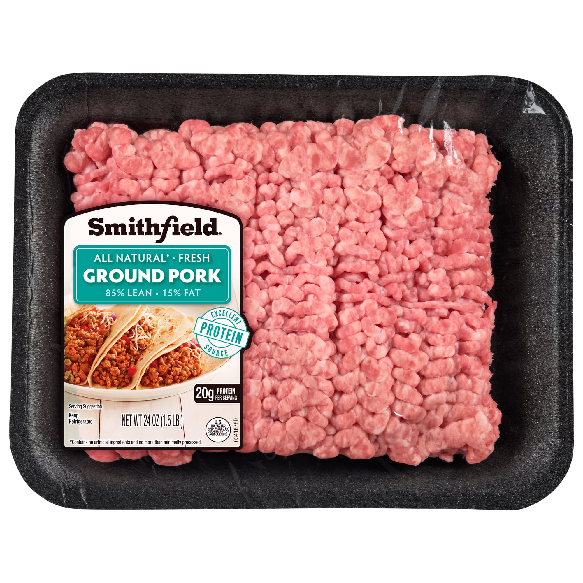 Smithfield All Natural Fresh Ground Pork, 1.5 lb