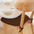 thumbnail image 6 of Thick Chair Cushions for Dining Chair, Corduroy High Density Foam Kitchen Chair Pads, U Shaped Indoor Seat Cushions with Ties & Non-Slip Backing, Washable Cover,17X16 in （Coffee）, 6 of 6