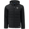 thumbnail image 2 of Men's Cutter & Buck Black Las Vegas Raiders  Evoke PrimaLoft Hybrid Eco Softshell Recycled Full-Zip Hooded Jacket, 2 of 3