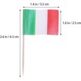 thumbnail image 3 of 100 Pieces Italian Flag Italian Stick Mini Handheld Flag Cocktail Decorations, 3 of 5