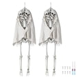 thumbnail image 1 of Yescom 2 Pack 65" Two Headed Skeleton Bone Life Size Posable Prop Halloween Decoration, 1 of 10