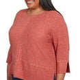 thumbnail image 4 of Alfred Dunner Womens Plus-Size Embellished Spliced Solid Top, 4 of 4