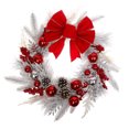 thumbnail image 4 of Artificial Christmas Wreath Red White Color Fashion 2025 Xmas Decorations Home Garden Front Door Hanging Garland Signs, 4 of 5