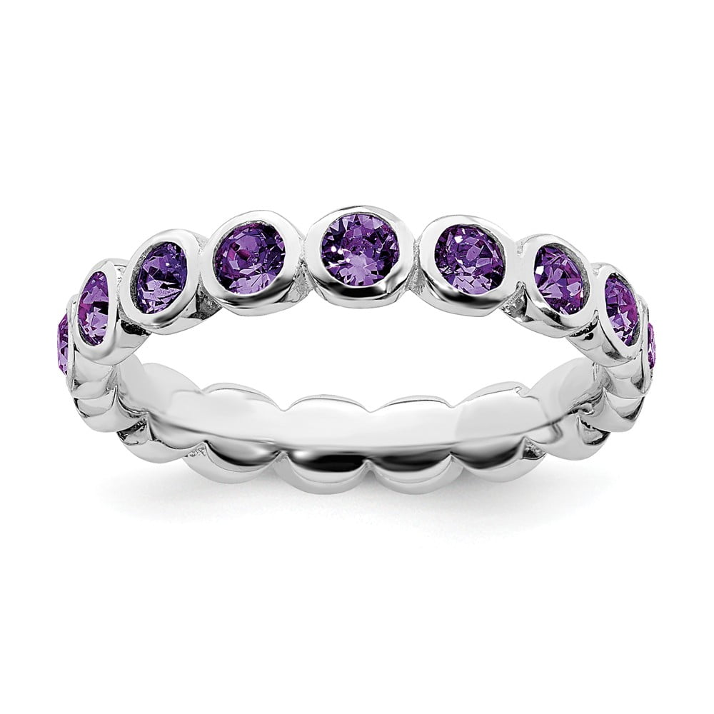 Ring Women Gemstone - Stackable Expressions Sterling Silver February