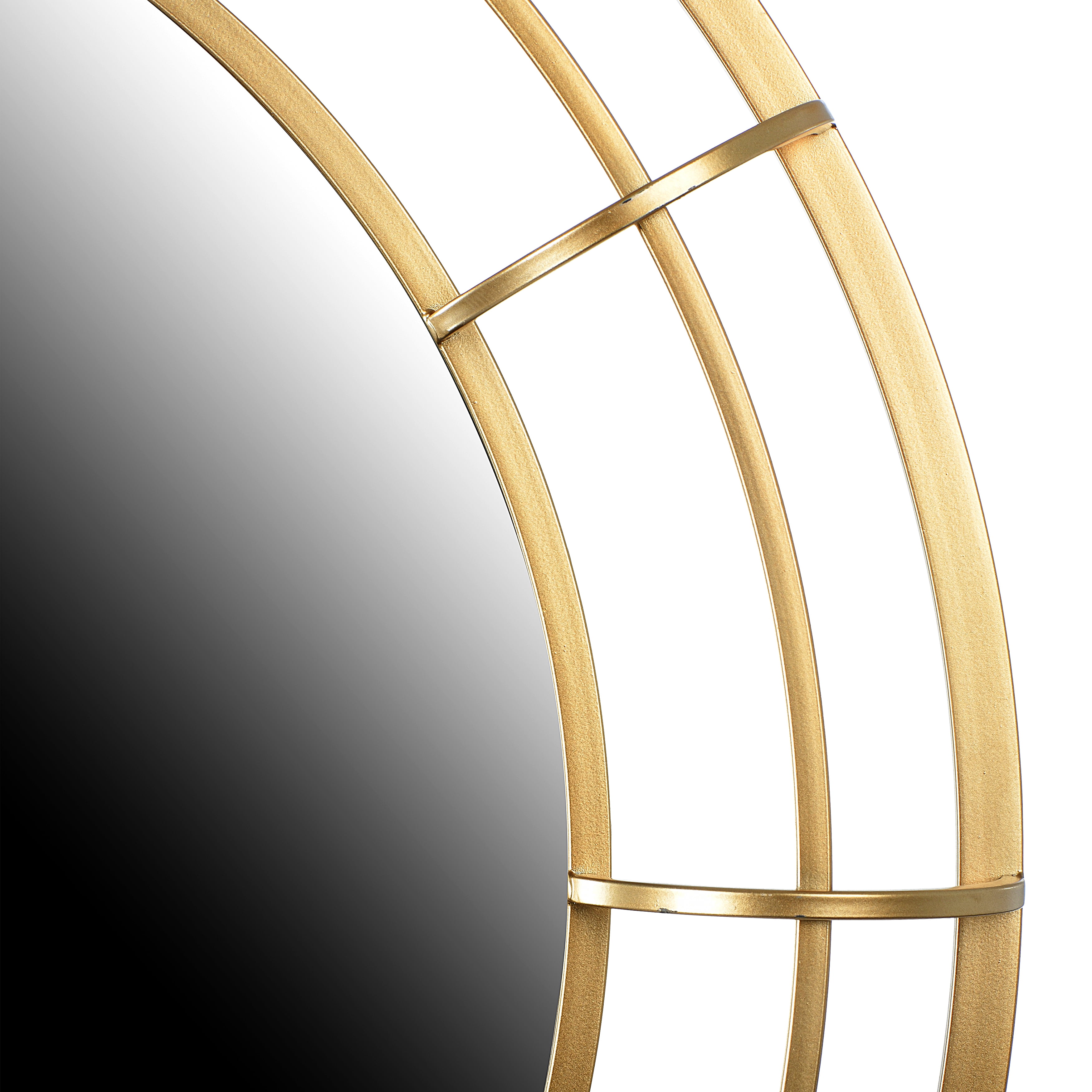Creative Co-Op Round Metal Wall Mirror, Gold