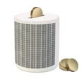 thumbnail image 3 of Black and Grey Piggy Bank, Traditional Tartan Pattern Classical Timeless Scottish Quilt Design, Ceramic Coin Bank Money Box for Cash Saving, 3.6" X 3.2", Black and Pale Grey, by Ambesonne, 3 of 4