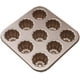 thumbnail image 1 of Molde estriado antiadherente de acero al carbono de 9 cavidades para cupcakes / muffins Dorado Adepaton YQ-1861, 1 of 4
