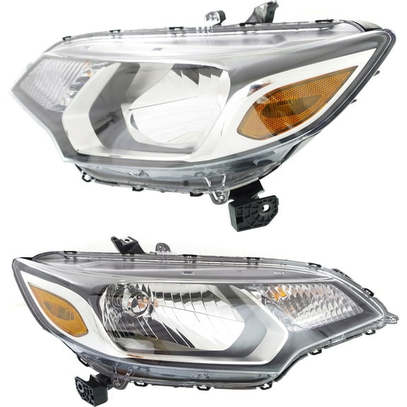 Garage-Pro Driver and Passenger Side Headlight for Honda Fit 2015-2017 Halogen With bulb(s) Mexico Built Vehicle Replaces# 33100T5AA01 33150T5AA01