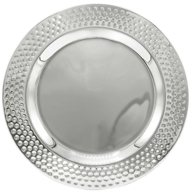 Classy 12” Charger Plate For Formal Dinners Metallic Underplate With