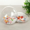thumbnail image 5 of 5Pcs Oblate Shape Clear Plastic Ornament DIY Christmas Fillable Hanging Ball, 5 of 15