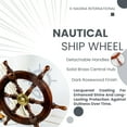 thumbnail image 3 of Wooden Ship Wheel - (42 Inches, Dark Rosewood), 3 of 10