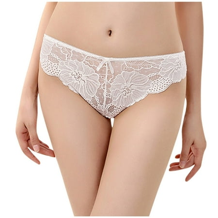 

Women Seamless Briefs Lace White M Underpants 3 Pack