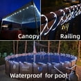 thumbnail image 7 of JUHEFA Solar Rope Lights 33FT 100LED for Pool, 8 Modes Outdoor Waterproof LED Solar for Fence,Gazebo,Yard,Walkway,Path,Garden Decor,2PACK, White, 7 of 7