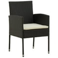thumbnail image 4 of vidaXL Patio Furniture Set Outdoor Table and Chair with Cushions Poly Rattan, 4 of 8
