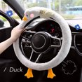 thumbnail image 2 of Trayknick Steering Wheel Cover Comfortable Grip Cartoon Design Anti-static Plush Car Styling Steering Wheel Cushion for Automobiles, 2 of 13