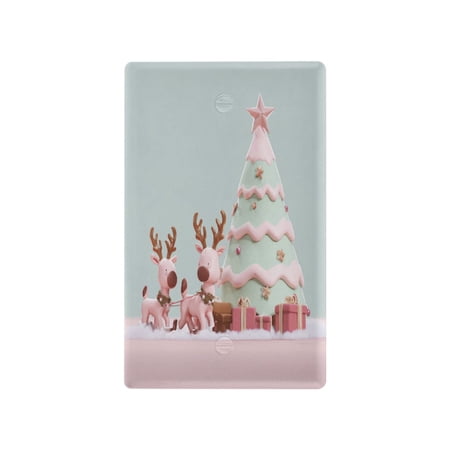IAUYY Retardant PC Material Toggle Switch Switch Plate Covers Easy DIY Installation with Screws Light Switch Cover Plate Clay-style Reindeer