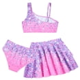 thumbnail image 6 of Lanbubble Girls 3 Piece Swimsuit Tankini Set Bathing Suit Bikini Beach Swimear with Skirt 7-8 Years, 6 of 9