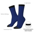 thumbnail image 4 of Vsdgher Navy Blue Crew Socks for Men & Women, Breathable Casual Athletic Ankle Socks, 4 of 6
