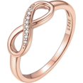 thumbnail image 1 of xianlin-Personalized 925 Sterling Silver Ring Simple Infinity Knot Rings Custom Engraved Eternity Wedding Band Promise Rings Size 4-12, 1 of 4