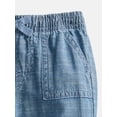 thumbnail image 2 of Wonder Nation Baby Girls Chambray Joggers, Sizes 0-24 Months, 2 of 3