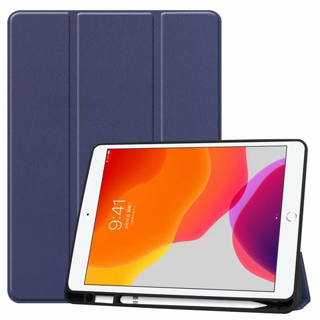 Case For Ipad 10.2 2019, Ultra-Thin Soft Tpu Back Cover, Protective Case With Built-In Ipad Pen Holder, Automatic Sleep / Wake Up, For 10.2 "Ipad 7th Generation, Blue