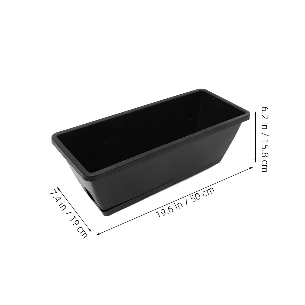 FOMIYES 4Pcs Dark Grey Window Box Planter for Indoor and Outdoor Garden Use