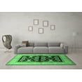 thumbnail image 3 of Ahgly Company Indoor Square Oriental Emerald Green Industrial Area Rugs, 8' Square, 3 of 4