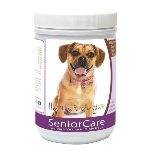Healthy Breeds 840235164326 Puggle Senior Dog Care Soft Chews