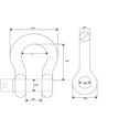 thumbnail image 2 of 8x 3/8" Bow Shackle D-Ring w Clevis Screw Pin Anchor WLL 1 TON 2200 lbs capacity, 2 of 10