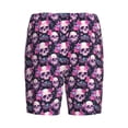thumbnail image 7 of Daiia Skull Flower Mens Woven Stretch Pajama Short,Short Pajama Pants-Medium, 7 of 7