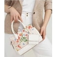 thumbnail image 2 of Anne Klein Handbag Multi Floral White Trim Crossbody Satchel Pockets, 2 of 7