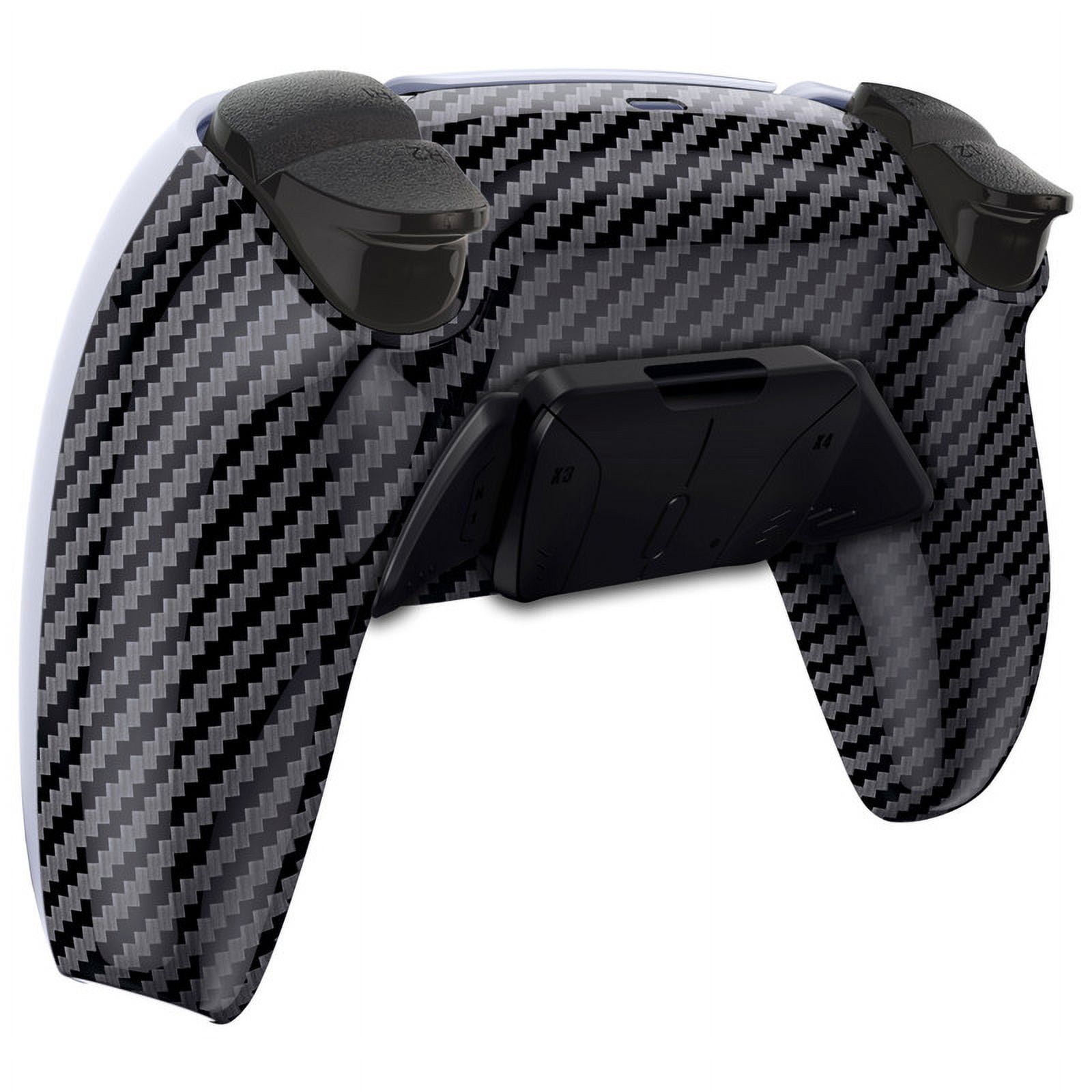eXtremeRate Back Paddles Programable RISE4 V3 Remap Kit for PS5 Controller BDM-030 040 050, Upgrade Board Graphite Carbon Fiber Redesigned Bottom Shell 4 Back Buttons for PS5 Controller -NO Controller
