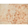 thumbnail image 3 of Giovanni Benedetto Castiglione 24x19 Black Modern Framed Museum Art Print Titled - Bacchanal Before a Herm (Early 1660s), 3 of 5