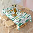 thumbnail image 3 of Green Christmas Tree Pattern Rectangle Tablecloth 60"x120",Waterproof Polyester Rectangle Table Cloth, Wipeable Spillproof Polyester Tablecloth for Dining, Camping, Indoor and Outdoor, 3 of 6