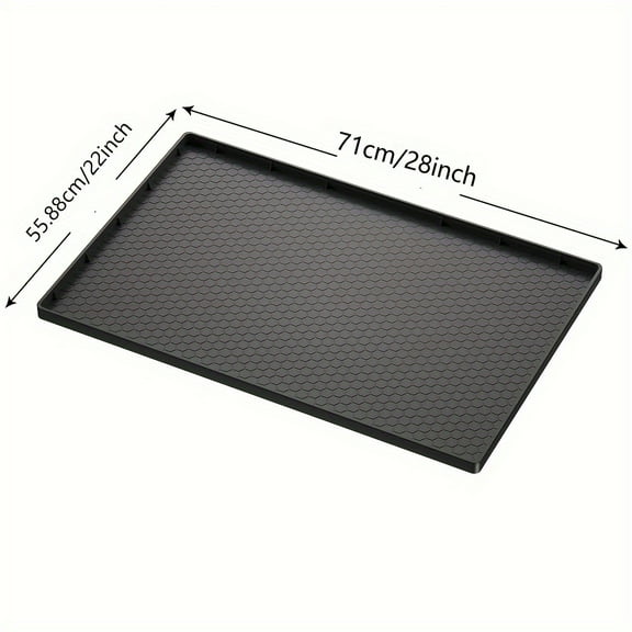 Extra Large Silicone Sink Mat - Waterproof Cabinet Liner for Kitchen & Bathroom - Protects Against Leaks/Drips - Flexible Under-Sink Organizer - Non-Slip Base Protector