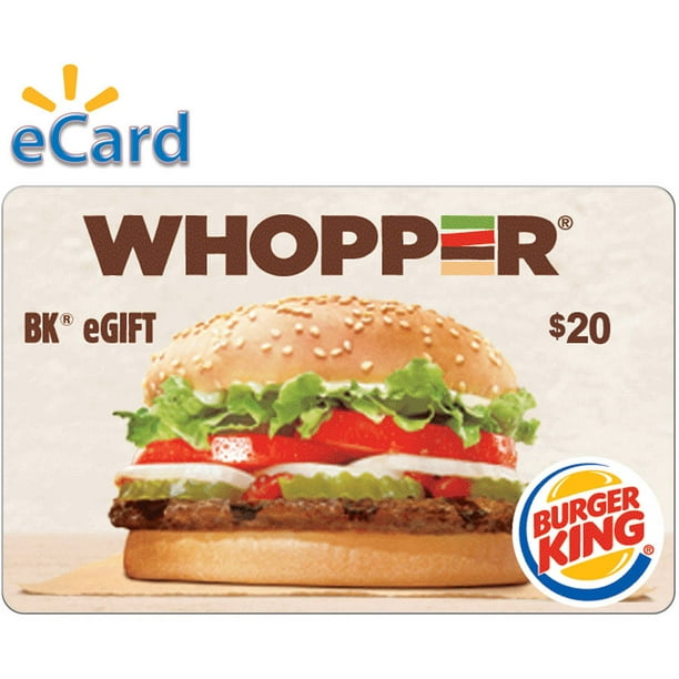 Burger King 20 Gift Card (email Delivery)