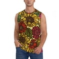 thumbnail image 3 of Uemuo Sunflower Pattern Men's Sleeveless T-Shirt,Muscle Athletic Tank Top, Moisture-wicking Quick-dry Breathable Classic Tee Top for Gym Run Outdoor Sports-X-Large, 3 of 8