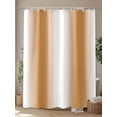 thumbnail image 4 of Fsddascl Burnt Orange Ombre Shower Curtain Set - Extra Long 72" x 96" Bathtub Curtain with 12 Hooks, Farmhouse Stripes Modern Art Waterproof Fabric Stall Shower Curtains for Bathroom/Bathtub, 4 of 6