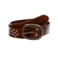 thumbnail image 2 of Nail Head Riveted Studs with Grommets Oval Vintage Leather Casual Belt, 2 of 5
