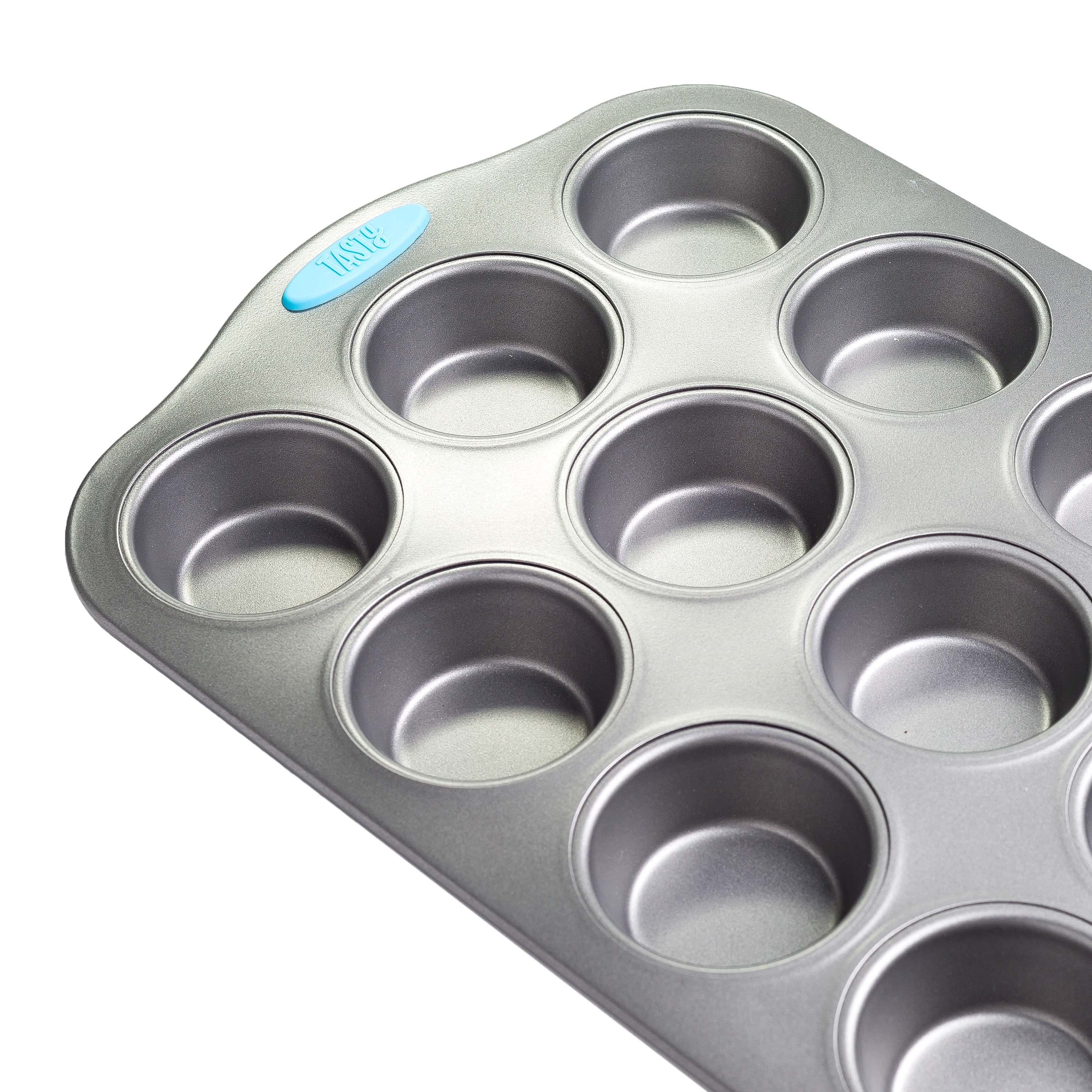 TeamFar 12-Cup Muffin Pan, Stainless Steel Cupcake Pans Muffin Tin Set for  Oven Baking Mini Brownies Quiches Tarts, Non Toxic & Regular Size,  Dishwasher Safe – Set of 2 - Yahoo Shopping