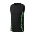 thumbnail image 3 of Men's Tank Tops Fitness Home Wear Pajamas Color Solid Color T Shirt Sports Round Neck Tank Top Quick Dry Workout Tank Tops Gym Sleeveless Shirts, 3 of 9