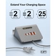 thumbnail image 4 of VHBW USB C Charger Block 25W, 4 Port Multi USB Fast Charging Station (4USB-2A2C-Gray), 4 of 6