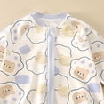 thumbnail image 4 of 18-24 Months Newborn Preemie Boys Girls Underwear Pajamas Rompers Home Clothes Baby Proof Sleeping Bag For Crawling Blue Bodysuit Baby Gift, 4 of 5