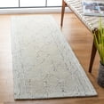 thumbnail image 2 of SAFAVIEH Micro-Loop Lowell Diamond Runner Rug, Ivory/Light Blue, 2'3" x 7', 2 of 8