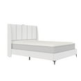 thumbnail image 5 of DHP Lamora Upholstered Wingback Bed Frame with USB, Queen, Light Gray Linen, 5 of 23