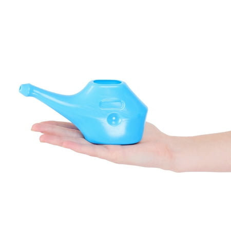 SoulGenie QwikFlo Light-Weight Neti Pot - Nasal Irrigator - (2 Pieces (1 White, 1 Blue))