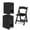 Black, variant on Costway 8 Pack Resin Folding Chairs with Padded Seat All-Weather Resin Frame Patio White
